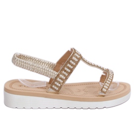 Sandalias doradas para mujer HD-128 Gold dorado