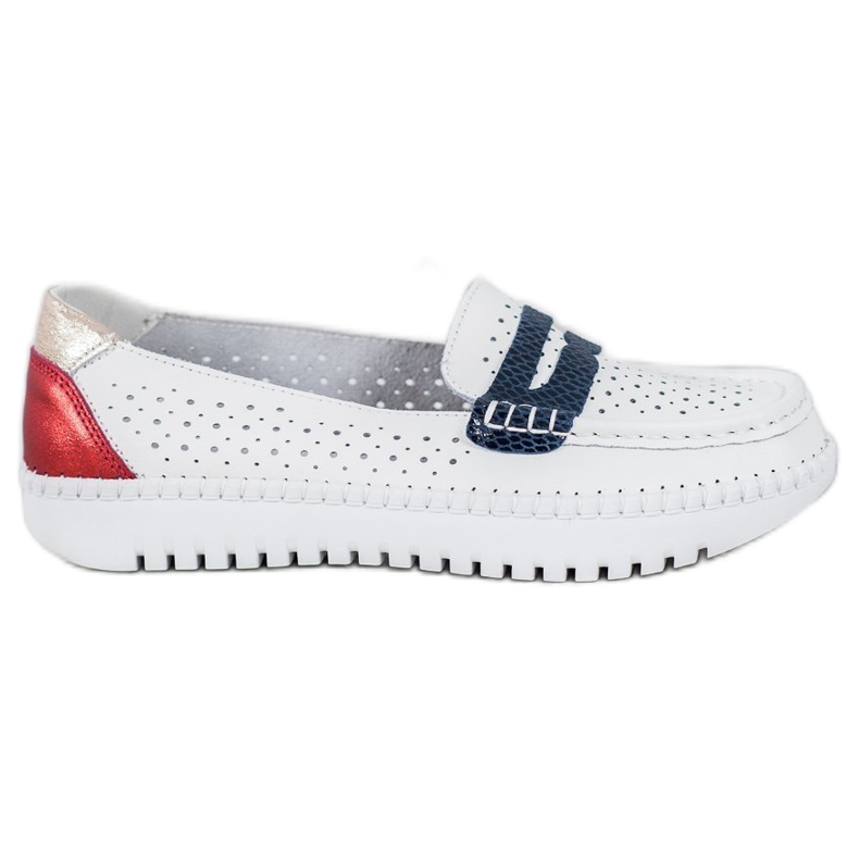 Filippo Mocasines de piel cómodos blanco Filippo Mocasines de piel cómodos blanco