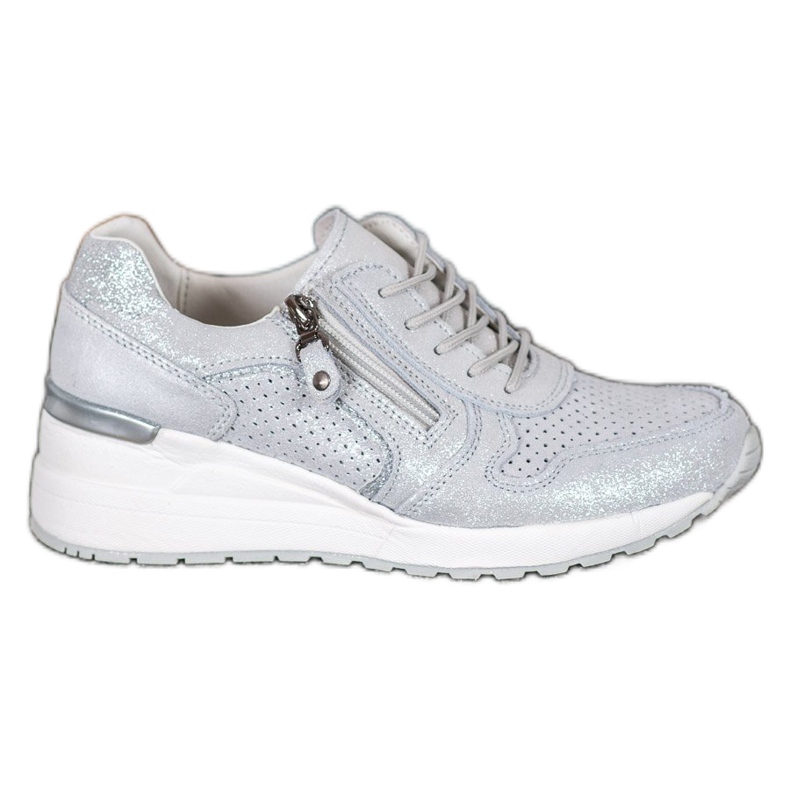 Filippo Zapatillas plateadas con purpurina gris