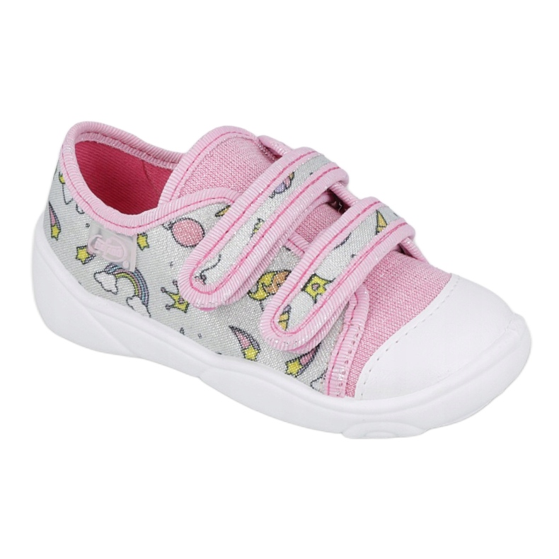 Calzado infantil befado 907P115 rosado plata gris