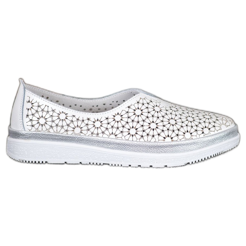 Filippo Slipons de cuero con estampado floral blanco amarillo