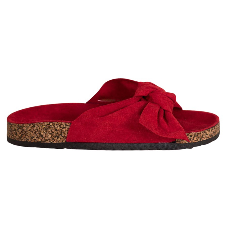 Pantuflas VINCEZA de ante rojo