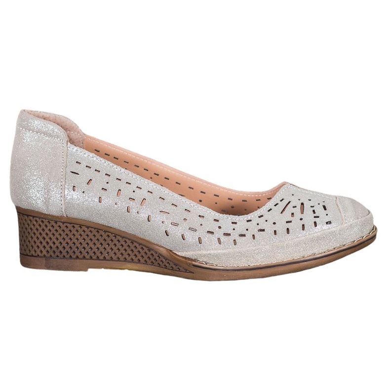 Filippo Zapatos de tacón de piel con purpurina marrón