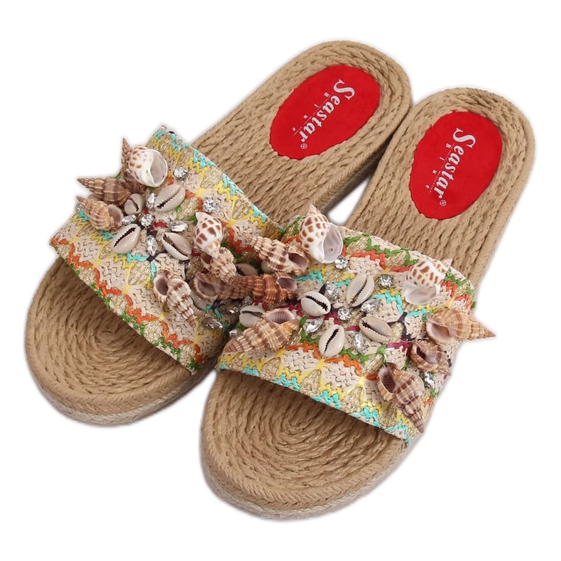 Sandalias con conchas YQ229P Rojo multicolor Sandalias con conchas YQ229P Rojo multicolor
