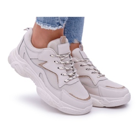 BUGO Zapatos Deportivos Mujer Beige Glitter Winchester BUGO Zapatos Deportivos Mujer Beige Glitter Winchester