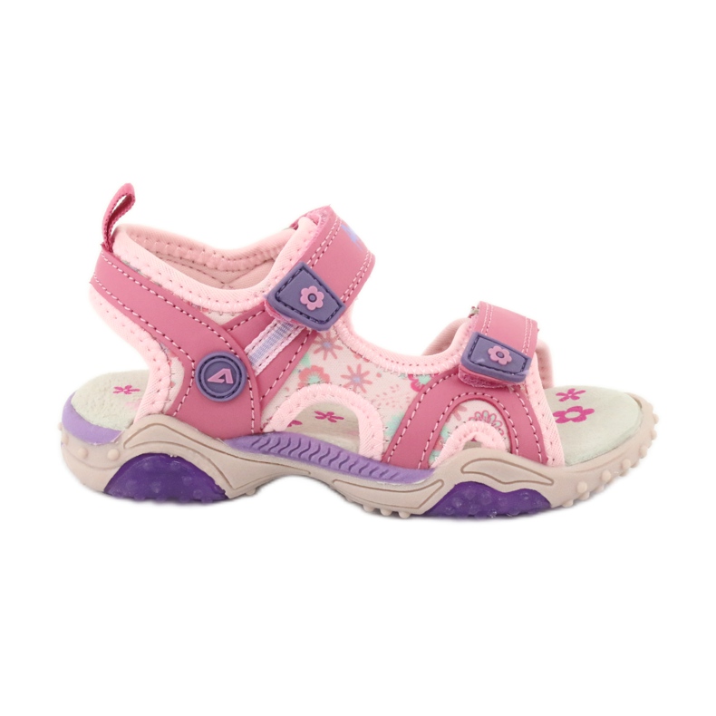 American Club Sandalias de niña de color púrpura HL17/19 americano rosado