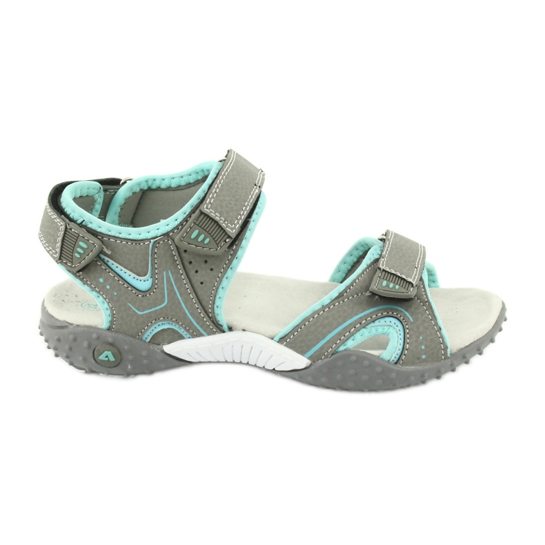 American Club Sandalias deportivas Gran inserto de cuero RL26/20 gris