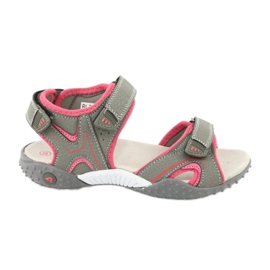 American Club Sandalias Inserto de cuero deportivo RL26/20 gris/coral