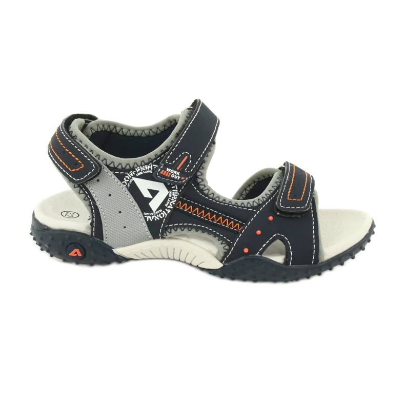 Sandals Sports Sports Leather Insert American Club RL19/19 Navy/Gray naranja