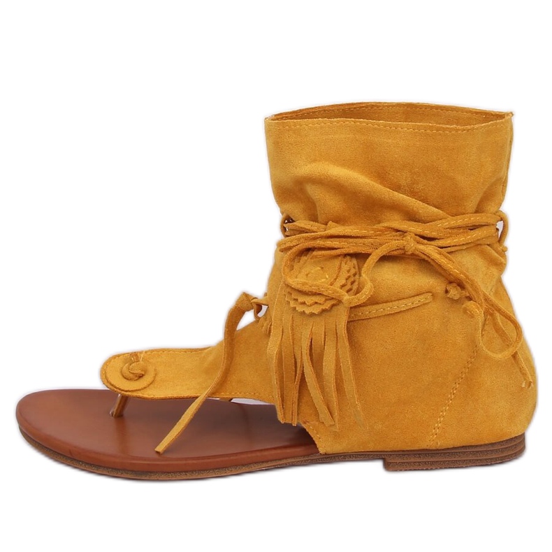 Chanclas con empeine miel SL1010P Amarillo