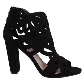 Botas negras de tacón calado M304P Negro