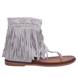 Chanclas grises con empeine NS129P Gris