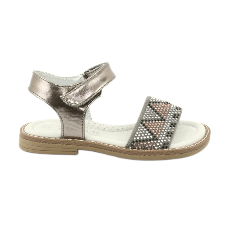 American Club Sandalias chicas plata