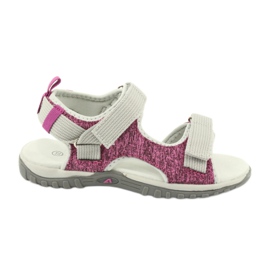 American Club Sandalias de niñas con un inserto de cuero RL25/20 rosa/gris