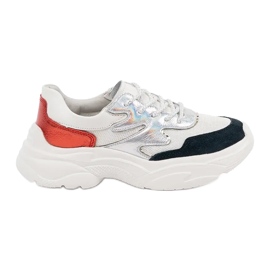 Filippo Zapatillas de cuero de colores blanco