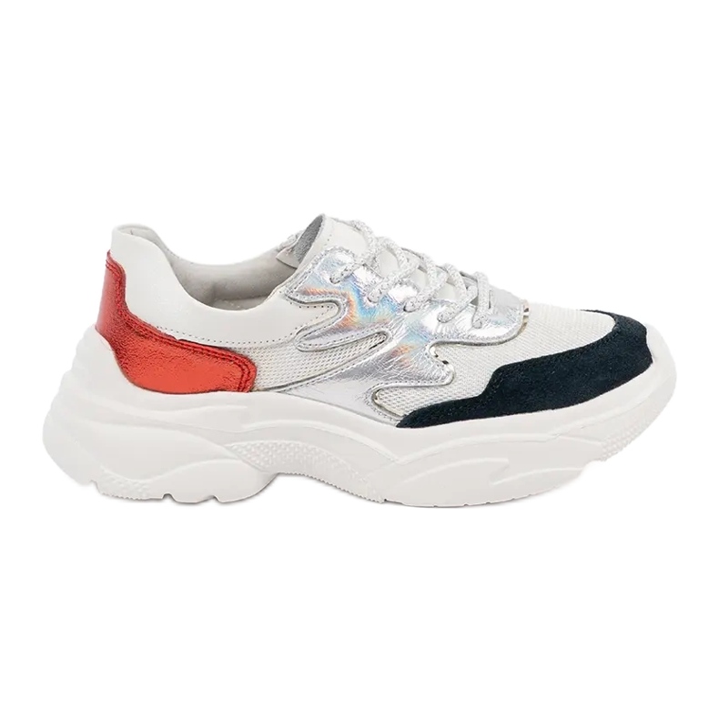 Filippo Zapatillas de cuero de colores blanco