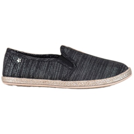Balada Slipons de tela ligera negro