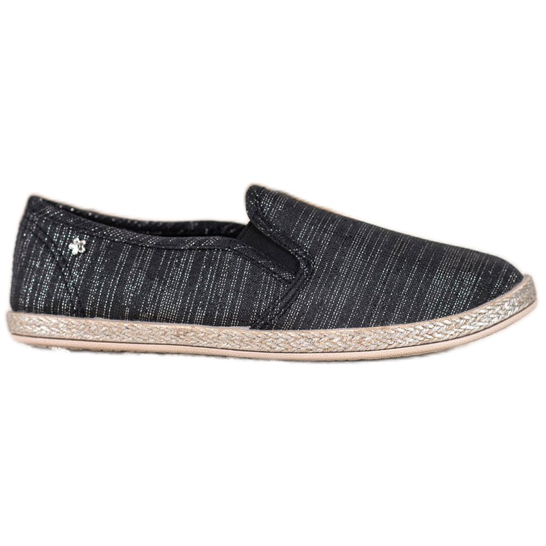 Balada Slipons de tela ligera negro