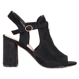 Small Swan Sandalias Caladas En Estrellas negro Small Swan Sandalias Caladas En Estrellas negro