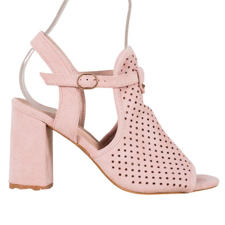 Small Swan Sandalias Caladas En Estrellas rosado Small Swan Sandalias Caladas En Estrellas rosado