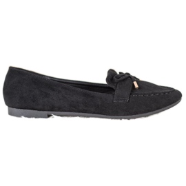 Small Swan Mocasines negros
