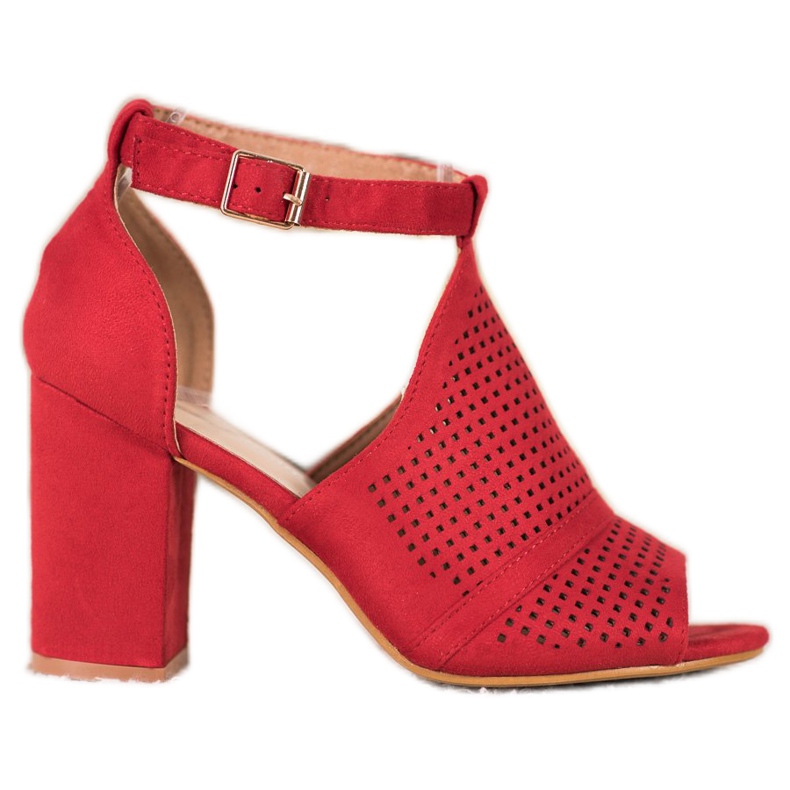 Small Swan Sandalias caladas elegantes rojo Small Swan Sandalias caladas elegantes rojo