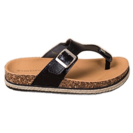 Chanclas en la plataforma VINCEZA negro