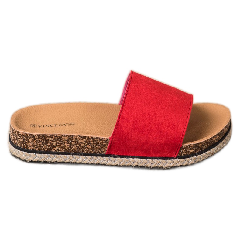 Pantuflas rojas VINCEZA rojo