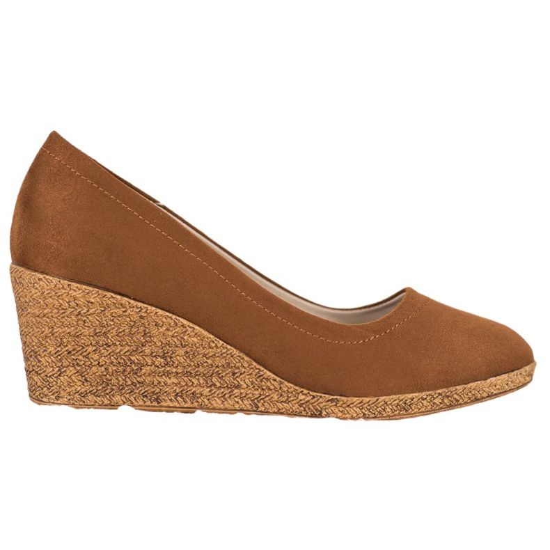 Goodin Zapatos de tacón de ante con cuña marrón Goodin Zapatos de tacón de ante con cuña marrón