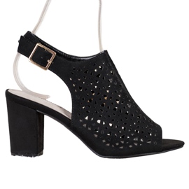 Goodin Sandalias caladas con ante negro