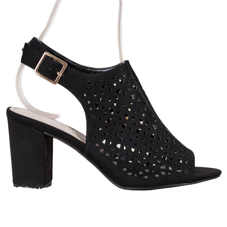 Goodin Sandalias caladas con ante negro