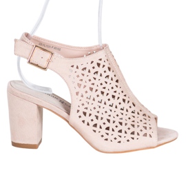 Goodin Sandalias caladas con ante marrón