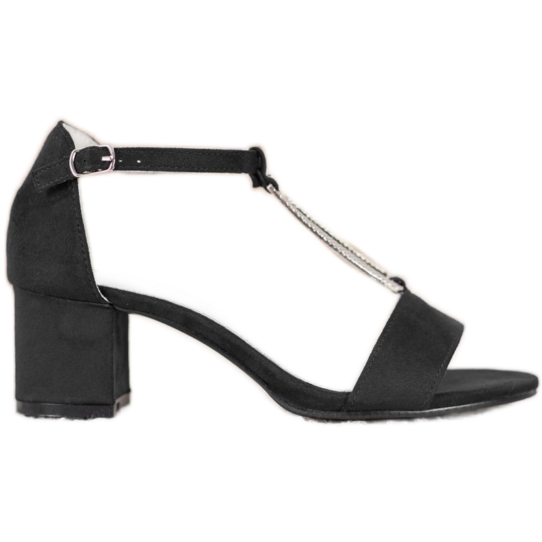 Goodin Elegantes sandalias de tacón negro