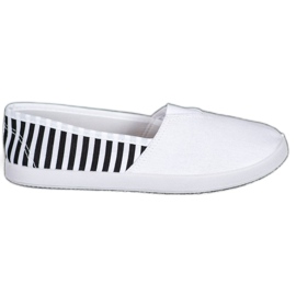 SHELOVET Slipons blancos con rayas