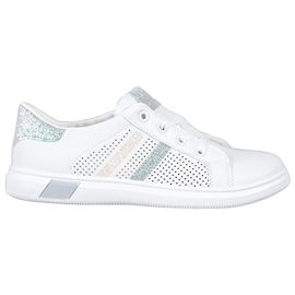 SHELOVET Zapatillas deportivas ligeras caladas blanco