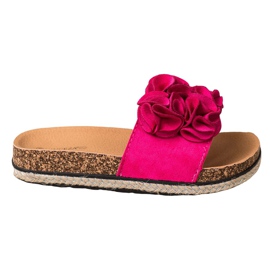 Pantuflas Cómodas Con Flores VINCEZA rosado