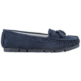 Mocasines cómodos de piel VINCEZA azul Mocasines cómodos de piel VINCEZA azul