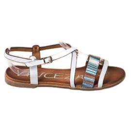 Sandalias Con Piel Ecológica VINCEZA blanco