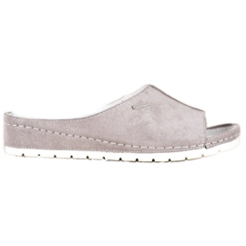 Cómodas zapatillas VINCEZA con purpurina gris