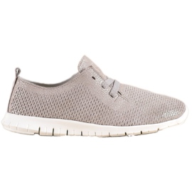 Zapatos de piel con purpurina VINCEZA beige