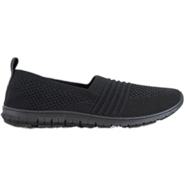 SHELOVET Slipons cómodos calados negro
