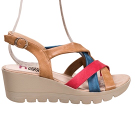 Kylie Sandalias de cuña cómodas multicolor Kylie Sandalias de cuña cómodas multicolor