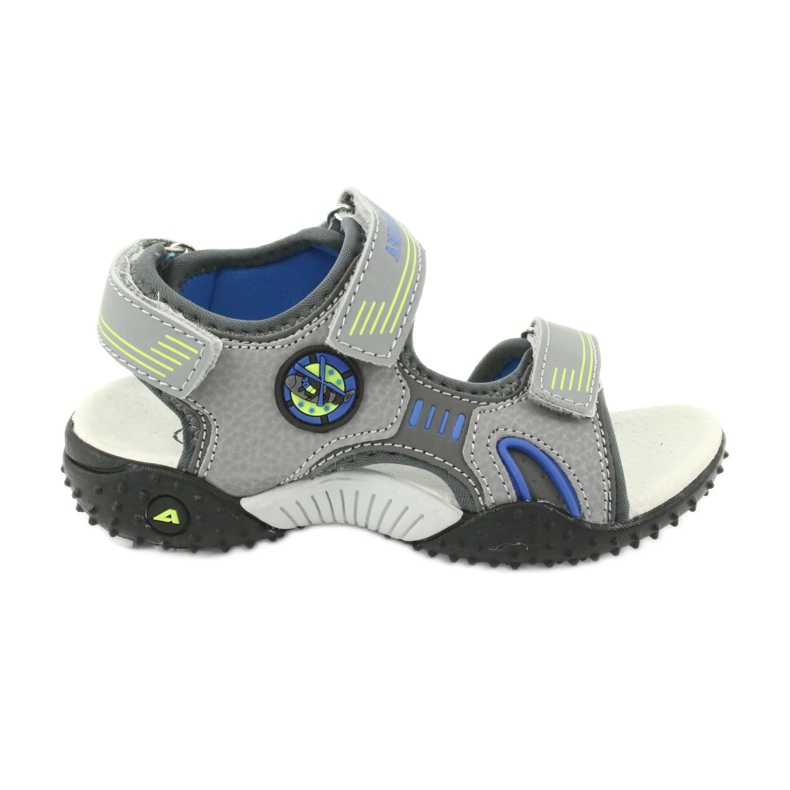 American Club Sandalias American HL20/20 plantilla de piel gris-azul