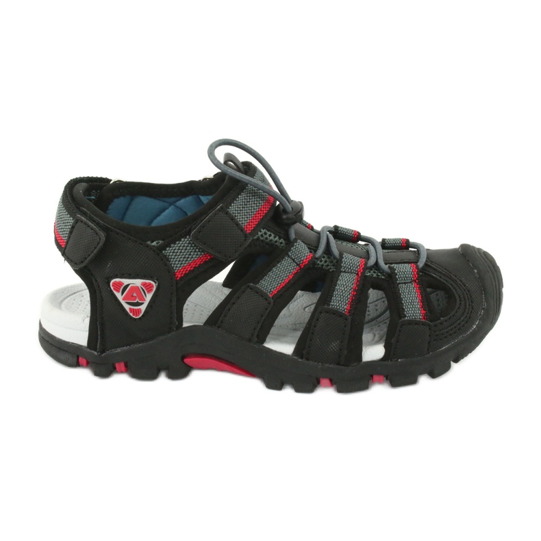 American Club Sandalias infantiles con inserción de espuma American DR01/20 negro/gris