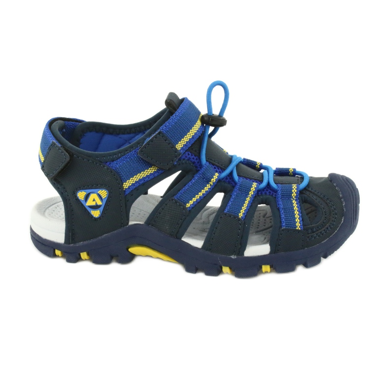 American Club Sandalias para niños con inserto de espuma American DR01 / 20 azul marino azul amarillo