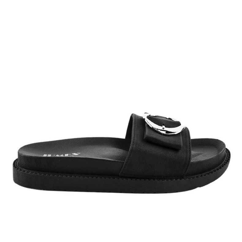 Zapatillas negras con hebilla YQ10067 negro Zapatillas negras con hebilla YQ10067 negro