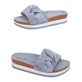 Pantuflas azul mujer azul SS116P Azul