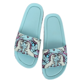 Pantuflas unicornio azul CK83 L.BLUE
