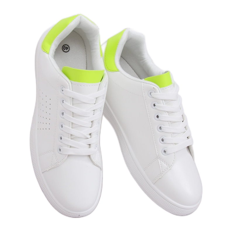 Zapatillas de mujer blancas y neón LV101P Flugreen blanco amarillo Zapatillas de mujer blancas y neón LV101P Flugreen blanco amarillo