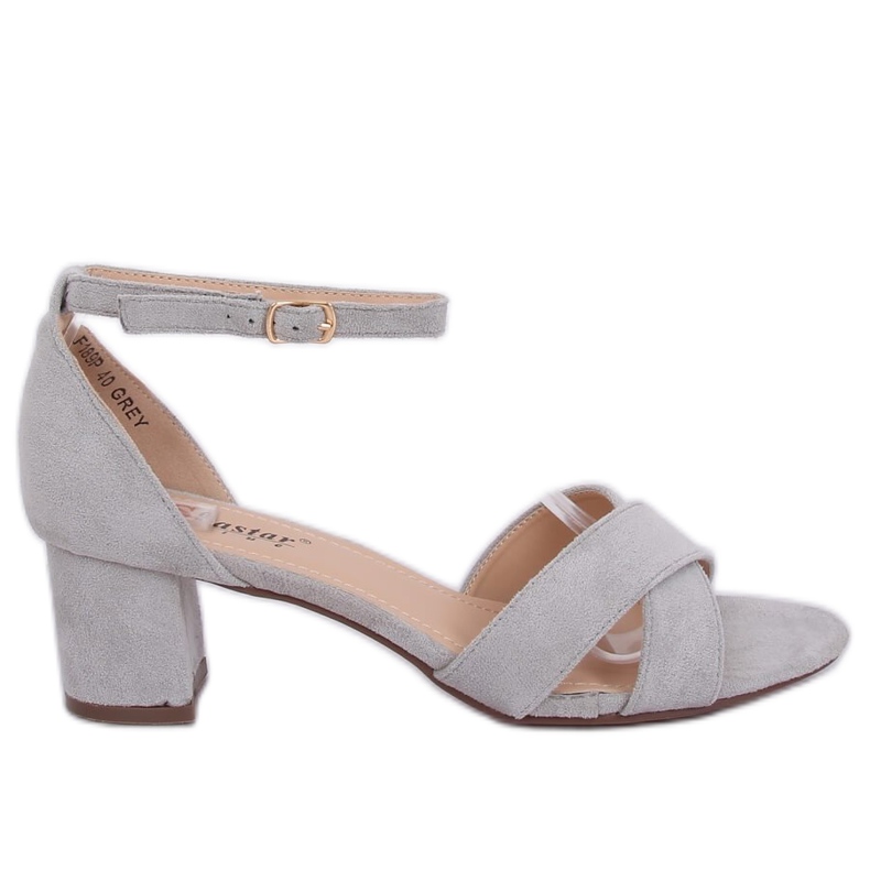 Sandalias de tacón grises F189P Gris